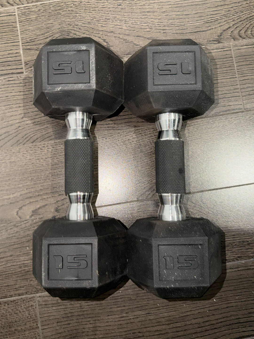 Pair of 15lb Dumbbells