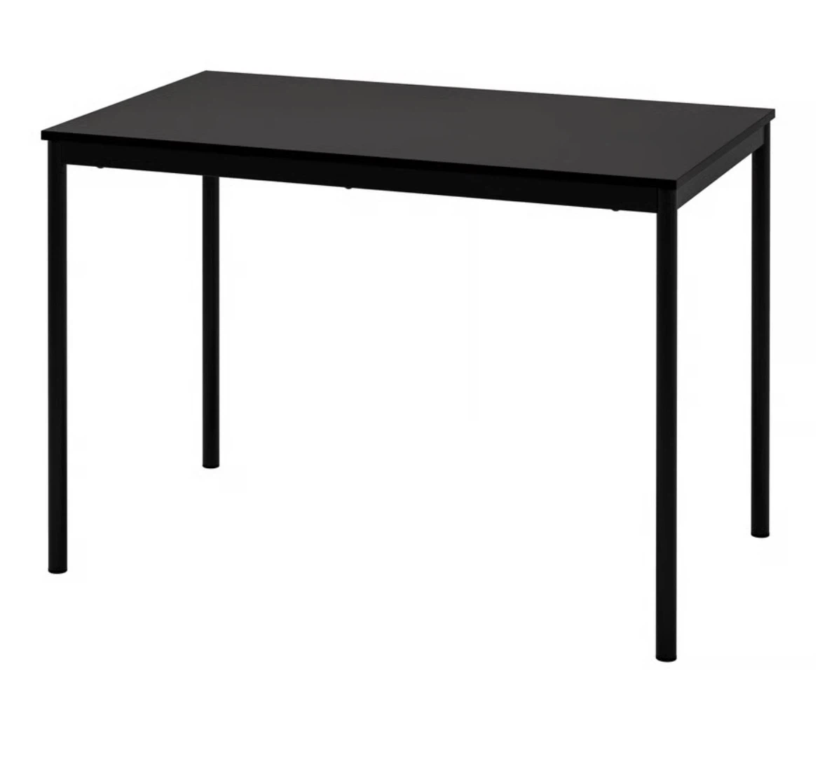 (Like New) IKEA Black Rectangular Desk