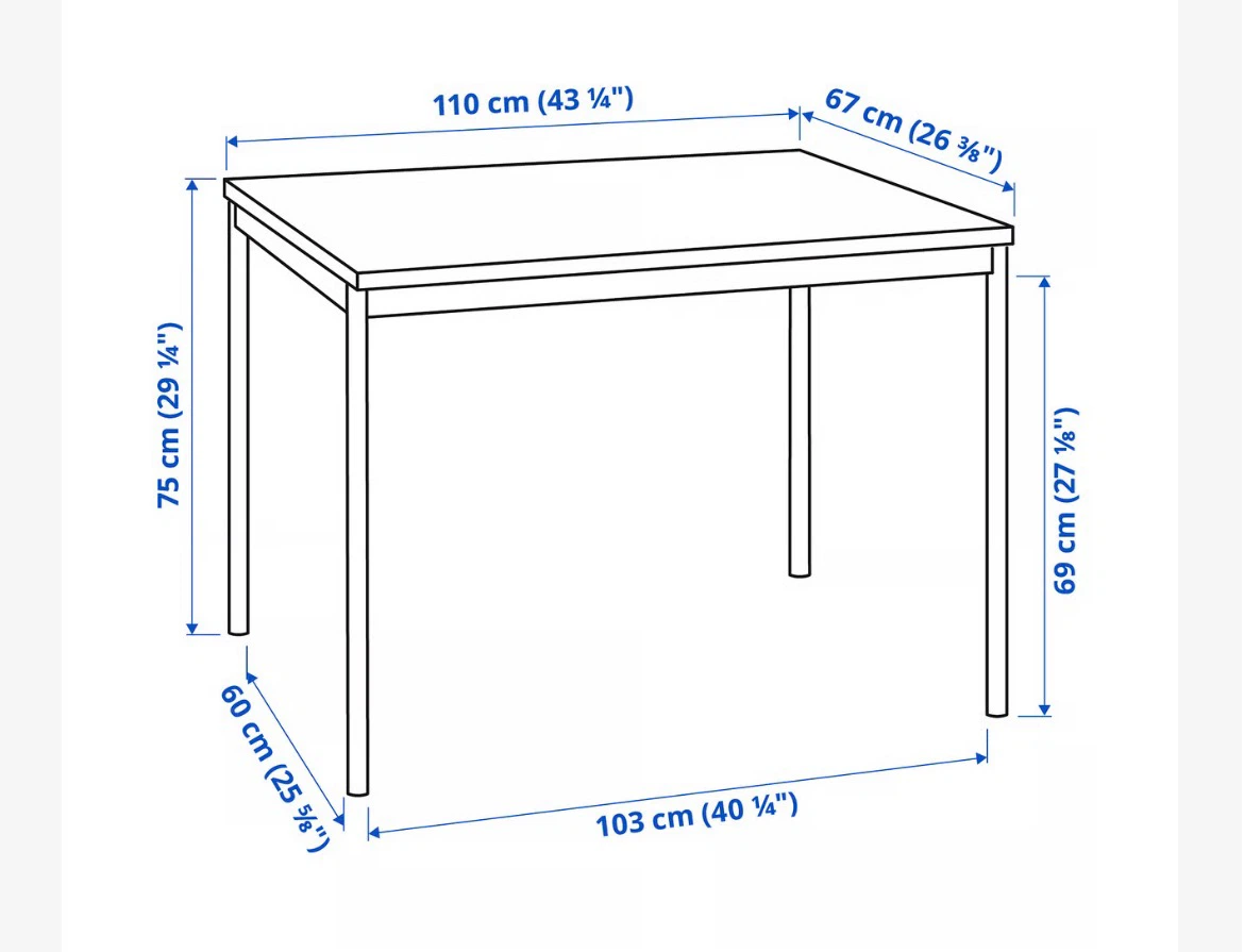 (Like New) IKEA Black Rectangular Desk - photo 2