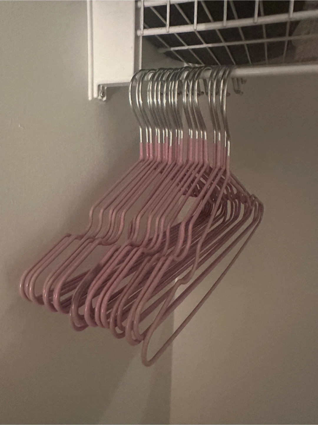 Kids Pink Non-Slip Slim Hangers Set of 20