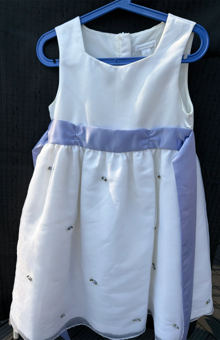 Charter Club White Flower Girl Dress Size 8