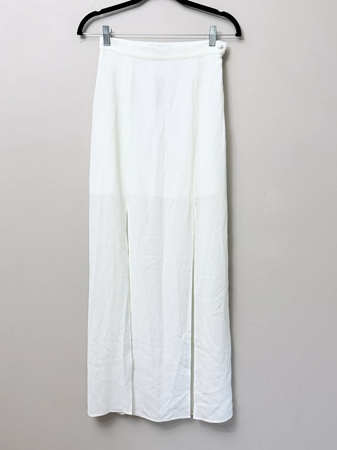 Dynamite Maxi Woven Skirt with Slits XS Eggshell