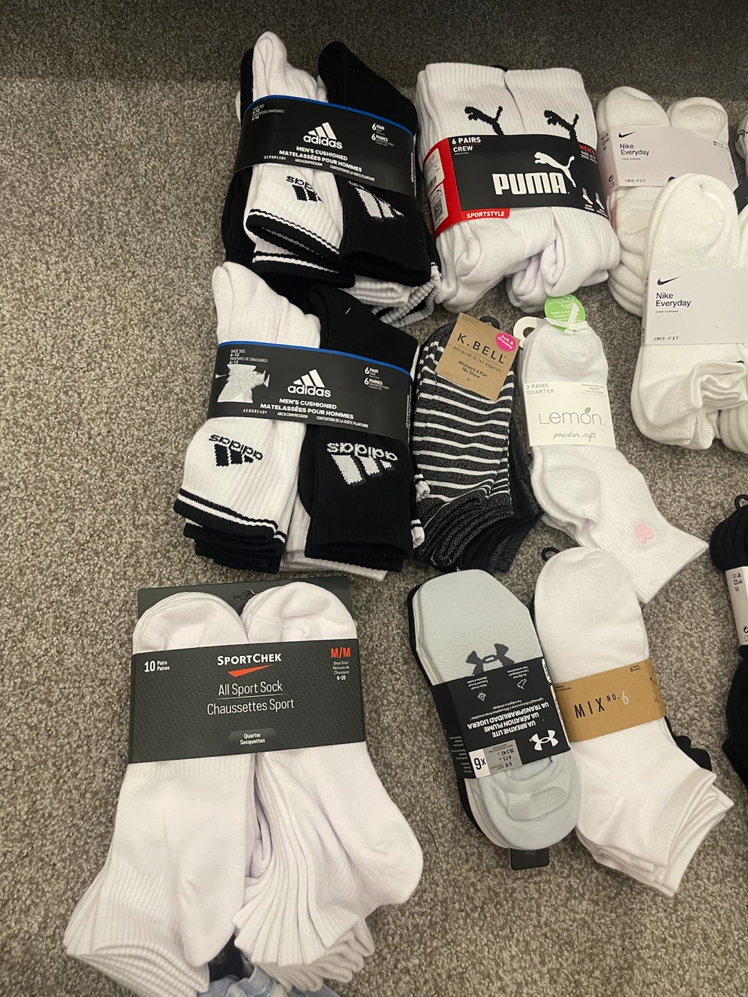 Assorted Socks: Nike, Adidas, Puma, Under Armour - photo 2