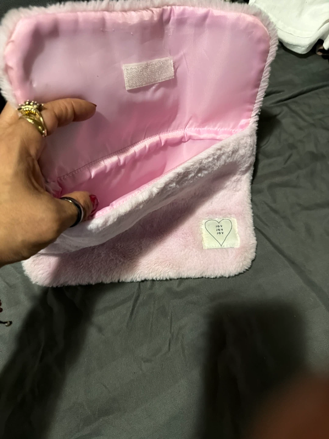 Pink Fuzzy Clutch/Pouch - photo 2