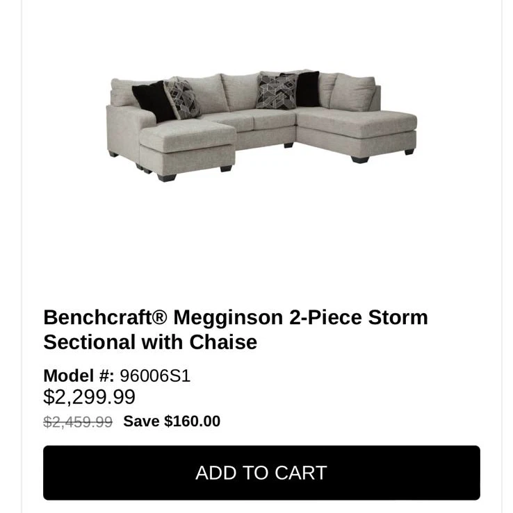 Benchcraft Megginson Storm 2-Piece Sectional with Chaise - photo 5