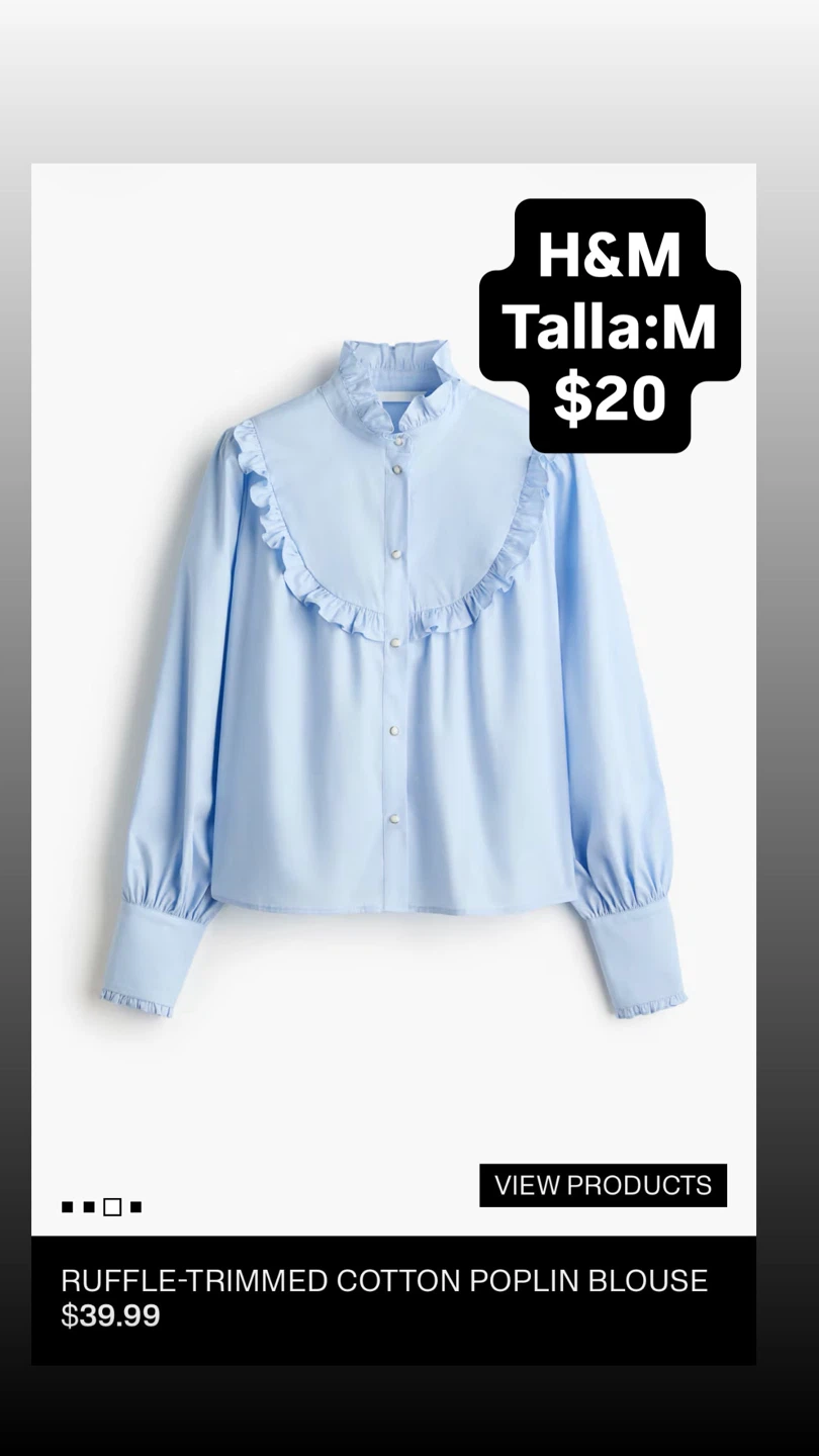 H&M Light Blue Drawstring-Detail Poplin Shirt Dress Size L - photo 5