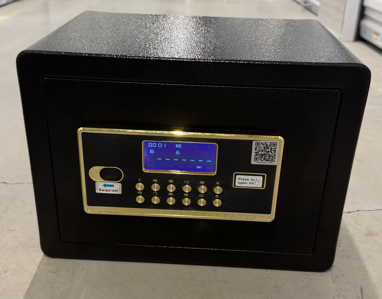 Digital Electronic Safe Box w/ LCD Display + Keys – 13.5” Wide