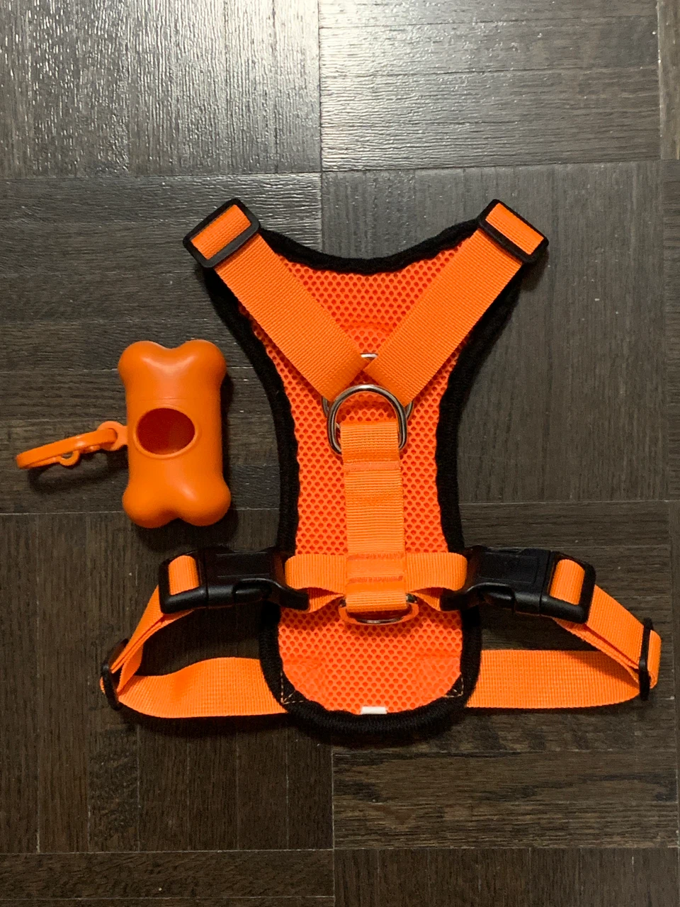 Orange Dog Harness with Paw Print - photo 2