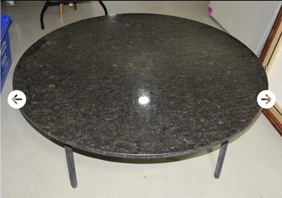 Large Round Labradorite / Blue Pearl Granite Coffee Table - photo 2