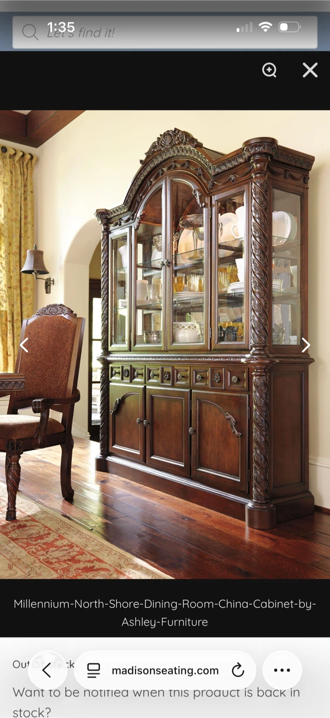 Ashley North Shore Dining Room China Cabinet