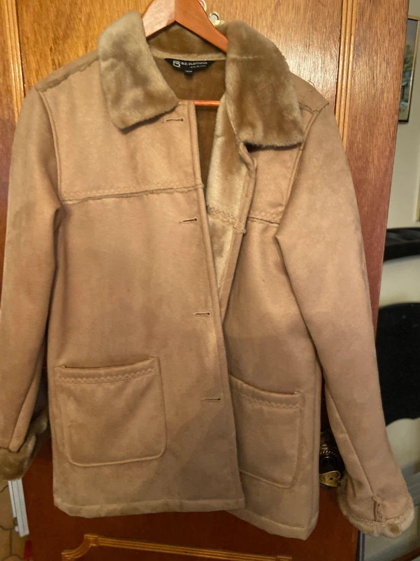B.C. Clothing Original Suede-like Jacket with Faux Fur Trim