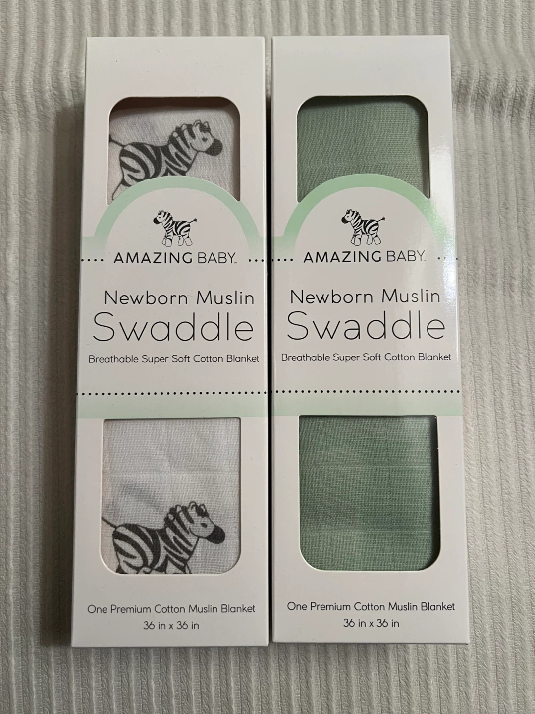 Amazing Baby Muslin Swaddle Blankets 2 Count