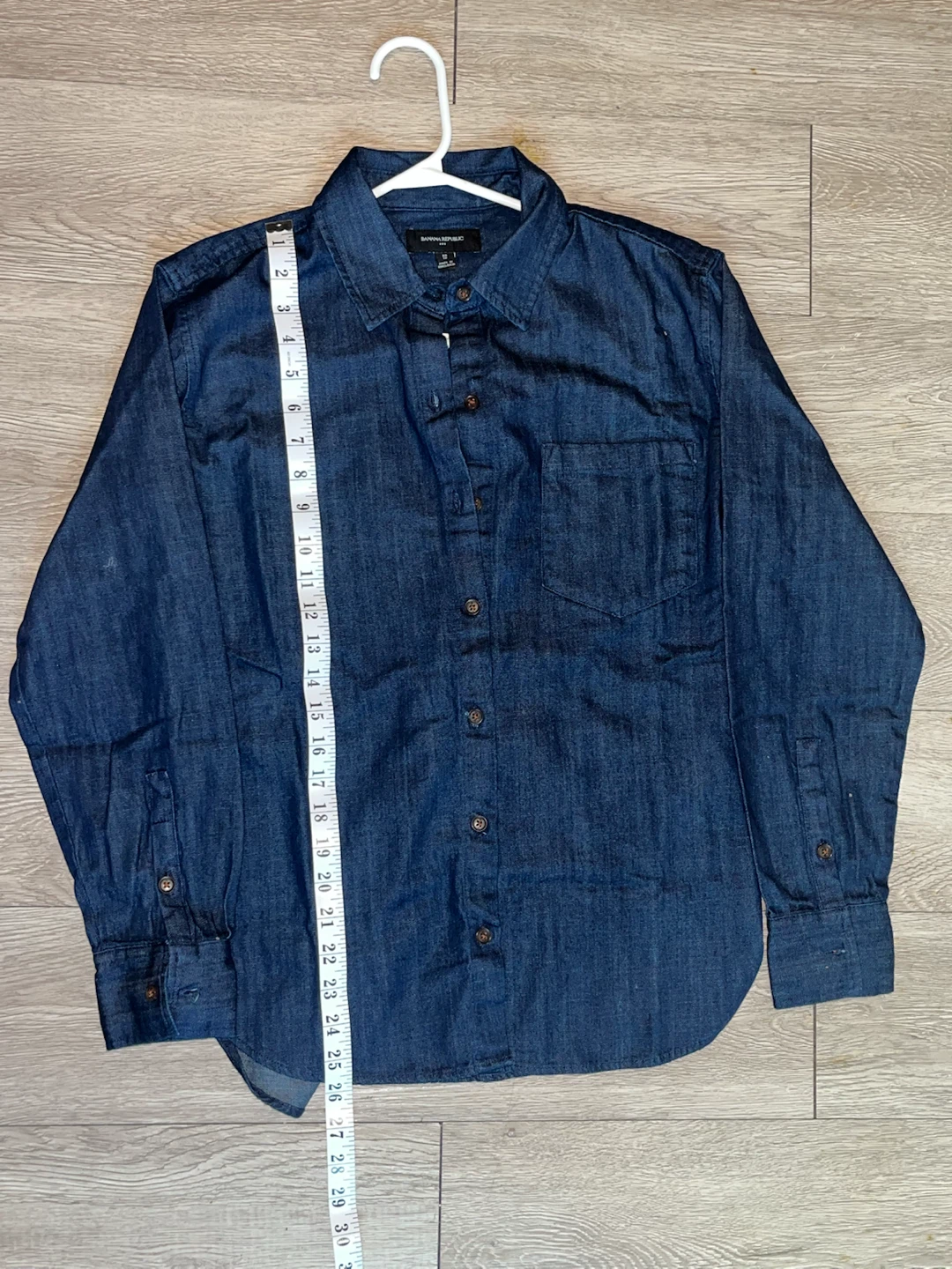 XS long sleeve denim button up - photo 2