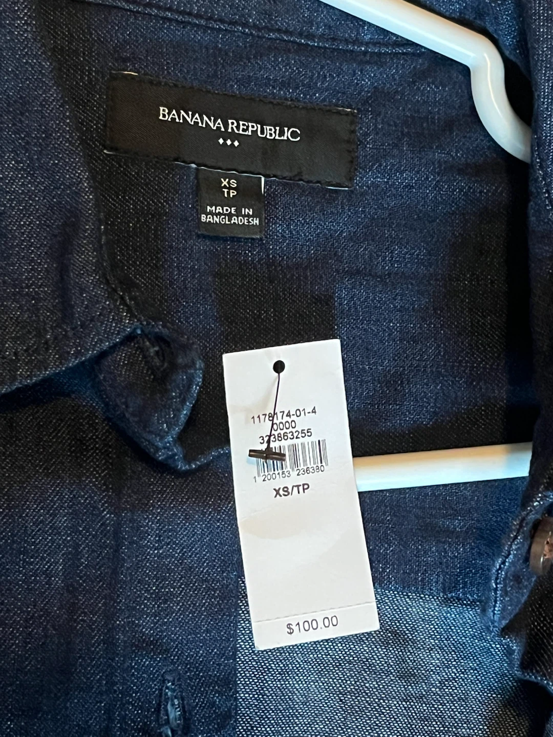XS long sleeve denim button up - photo 5