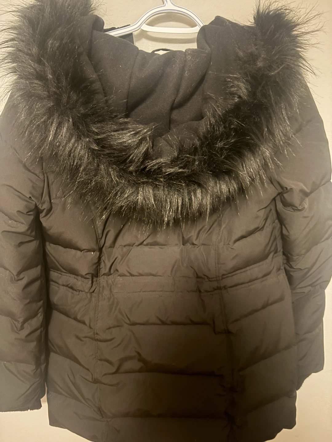Kenneth Cole Black Puffer Jacket with Faux Fur Hood - photo 3