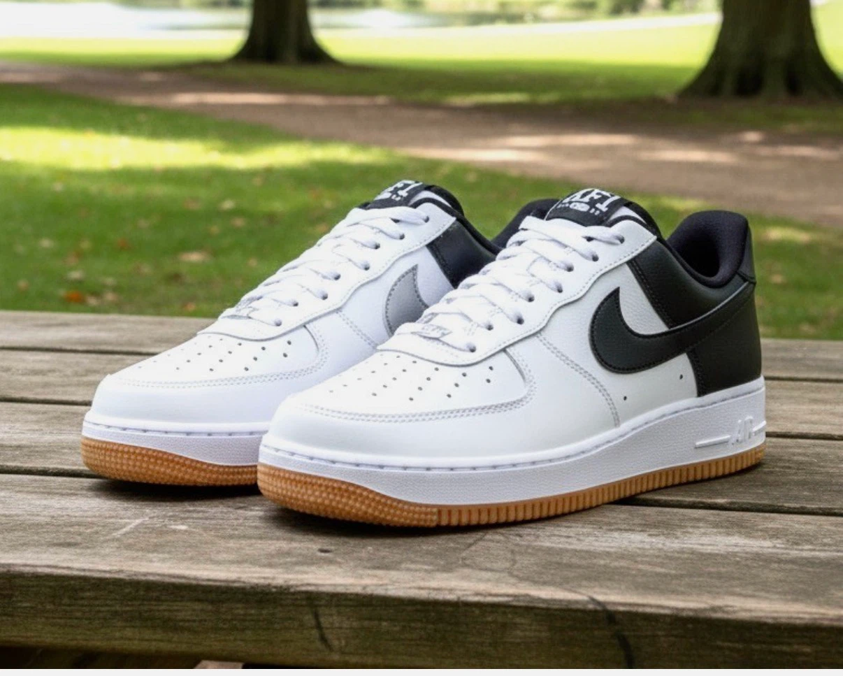 Nike Air Force 1 Low White Black Gum Sneakers