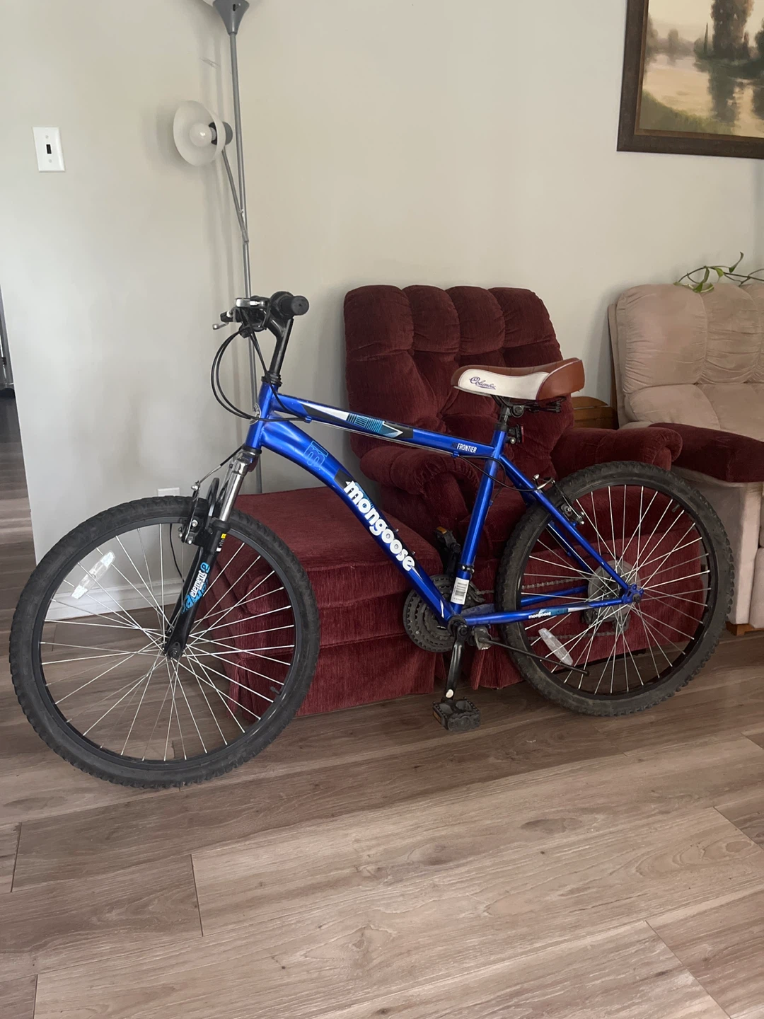 Mongoose Frontier Blue Mountain Bike