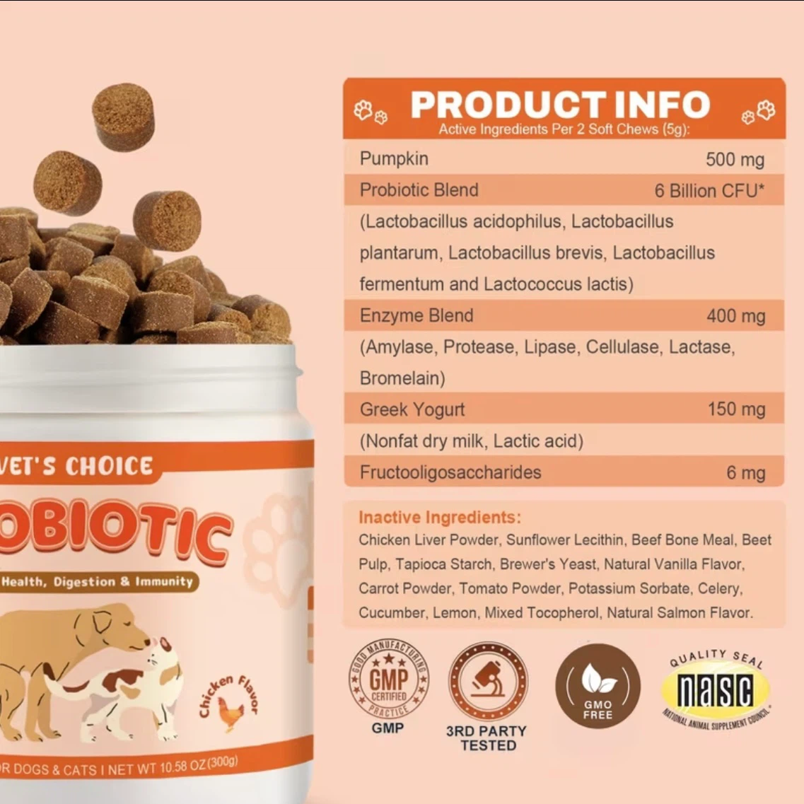 Vet's Choice Probiotic Chews for Dogs & Cats (Sample) - photo 4