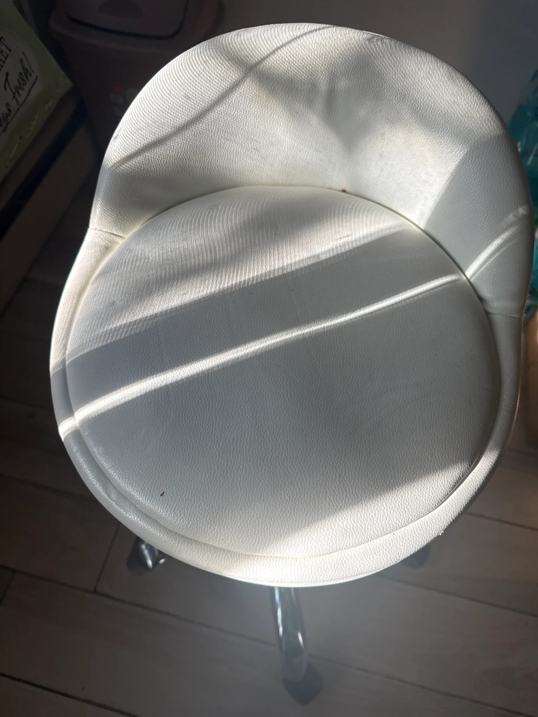 White Rolling Stool