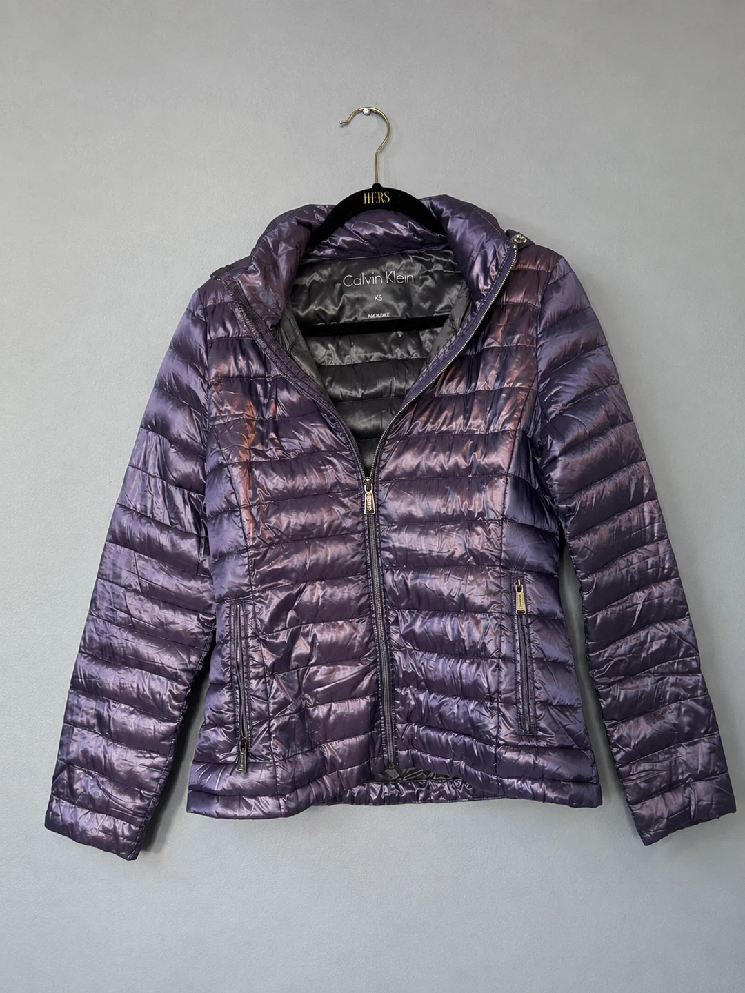 Calvin Klein Packable Puffer Jacket XS Purple - photo 2
