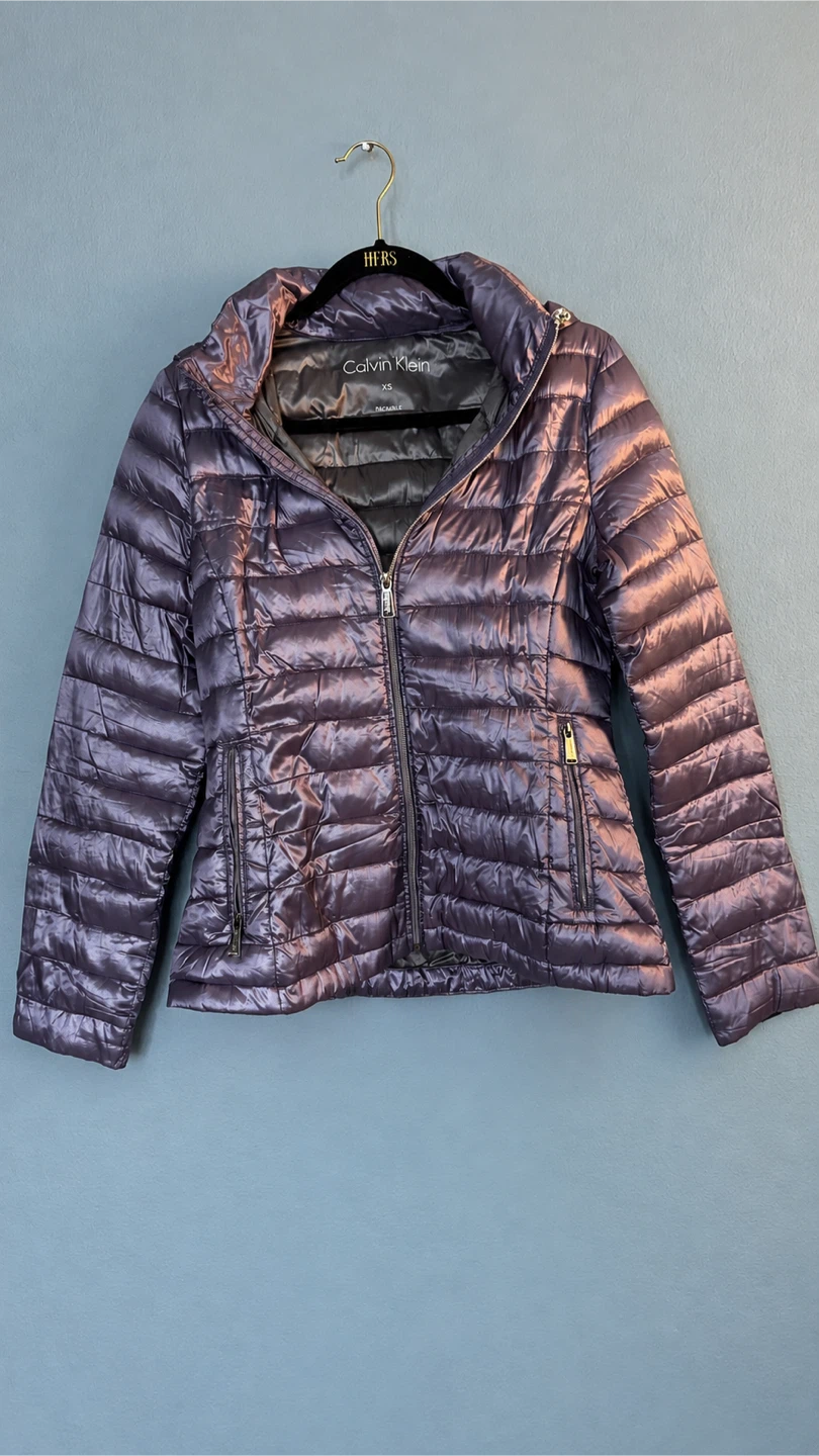 Calvin Klein Packable Puffer Jacket XS Purple - photo 3