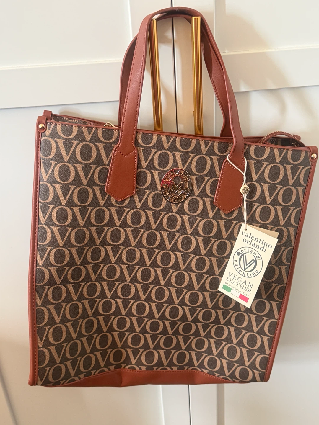 Valentino Orlandi Vegan Leather Tote Bag