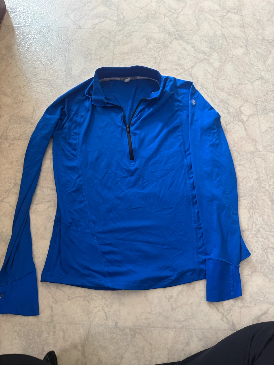Under Armour Blue Run Quarter Zip Top Medium