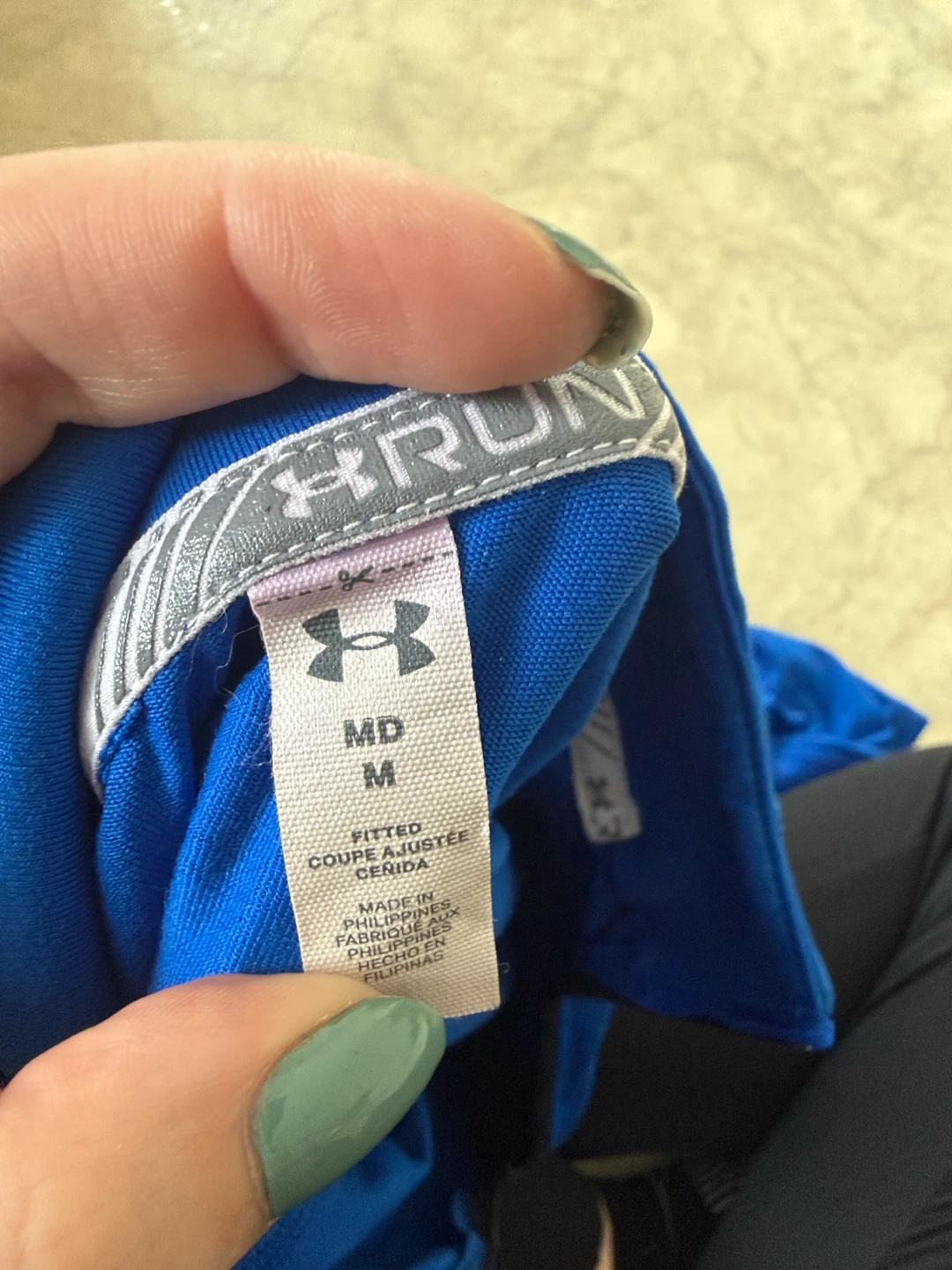 Under Armour Blue Run Quarter Zip Top Medium - photo 2