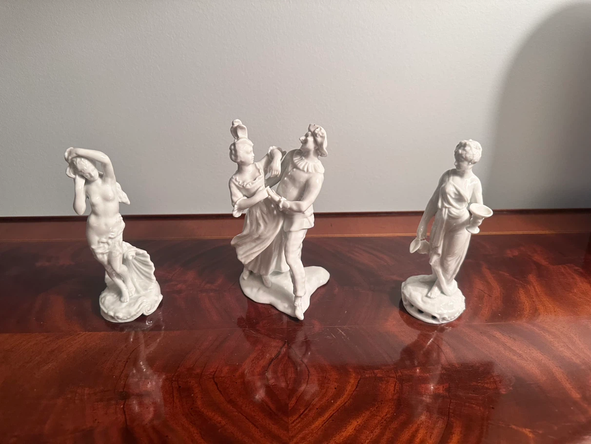 German Vintage Porcelain Figurines (Set of 3)