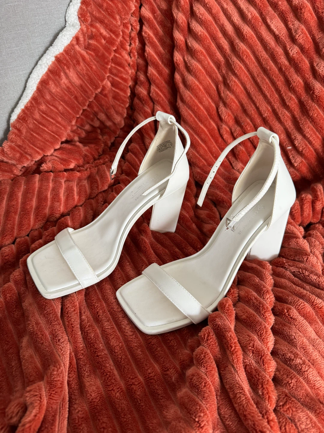 Call It Spring Luisa white vegan heel sandals