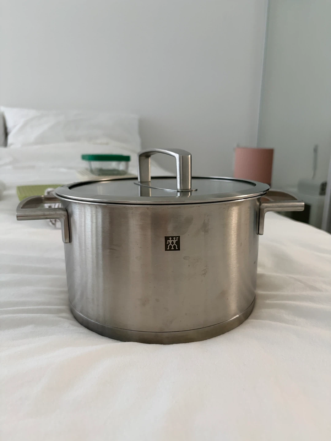 Zwilling stainless steel stockpot with glass lid