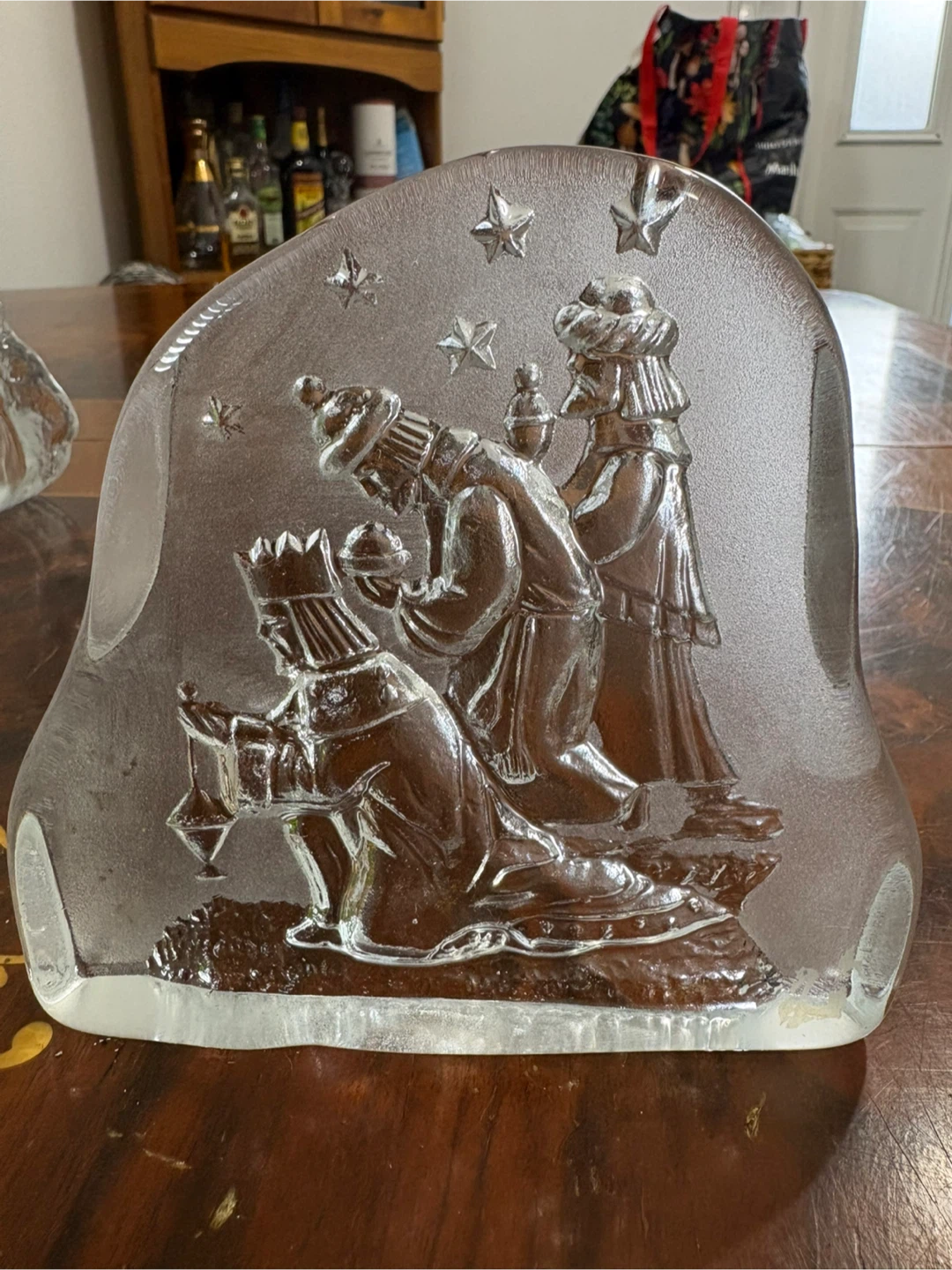 Clear Glass Three Wise Men Nativity Plaque - photo 2