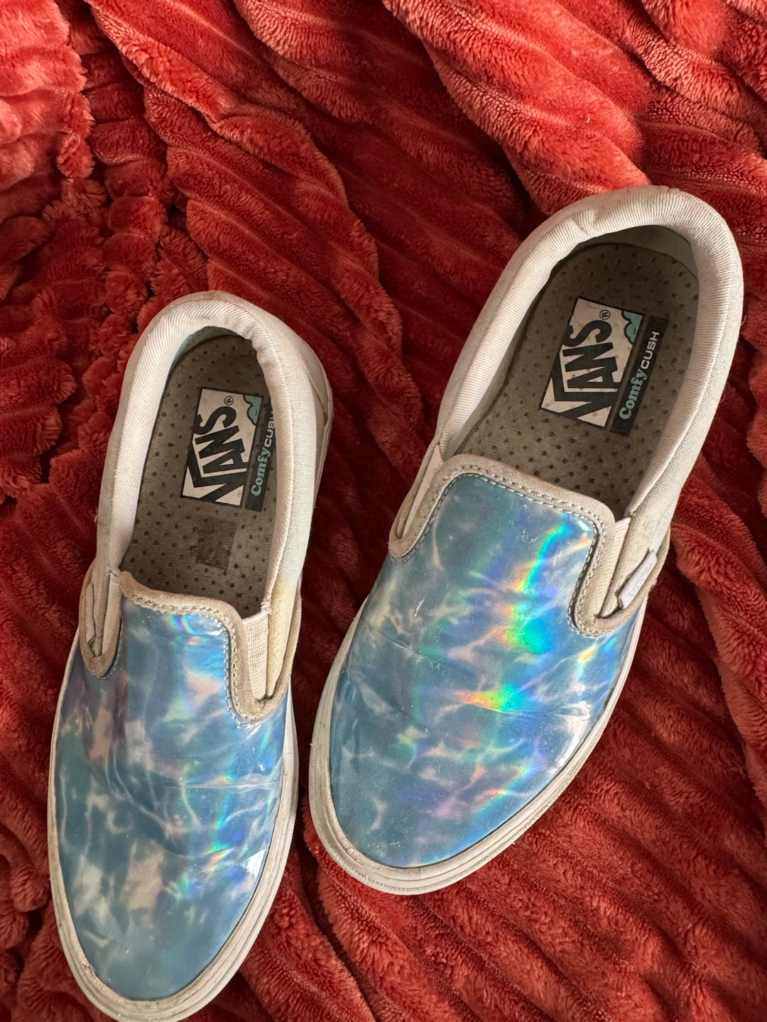 Vans ComfyCush Iridescent Slip-On Shoes Women's 8