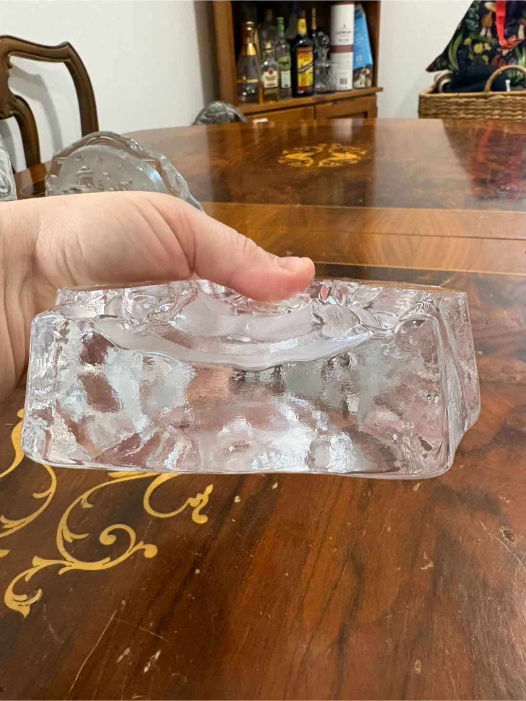 Clear glass Jesus bust paperweight - photo 5