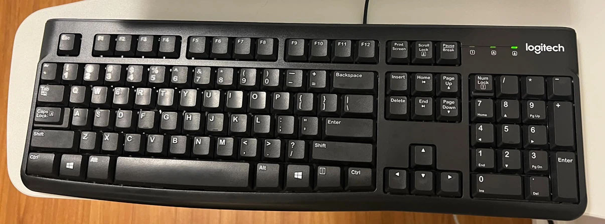 Logitech Wired Keyboard and Mouse Set Black - photo 3