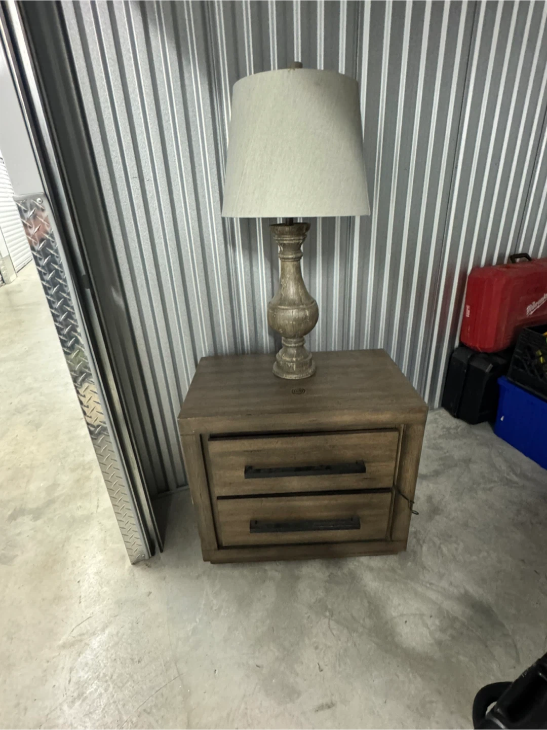Night stand with USB  port and lamp