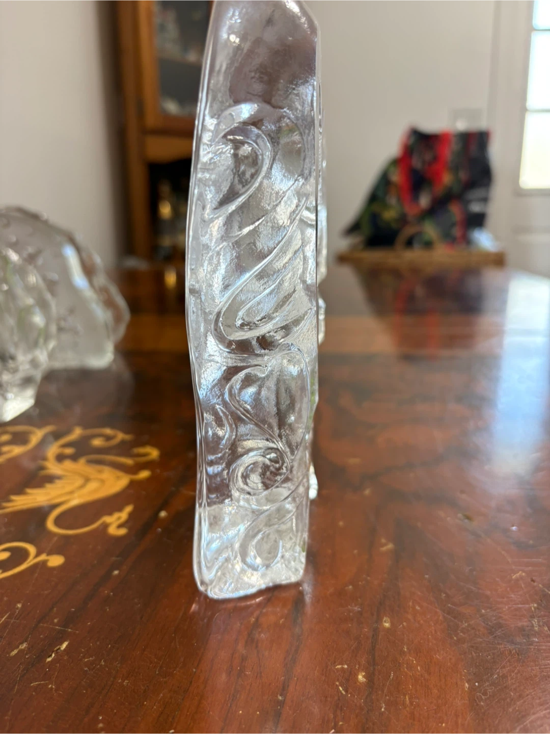 Clear glass wedding couple figurine - photo 3