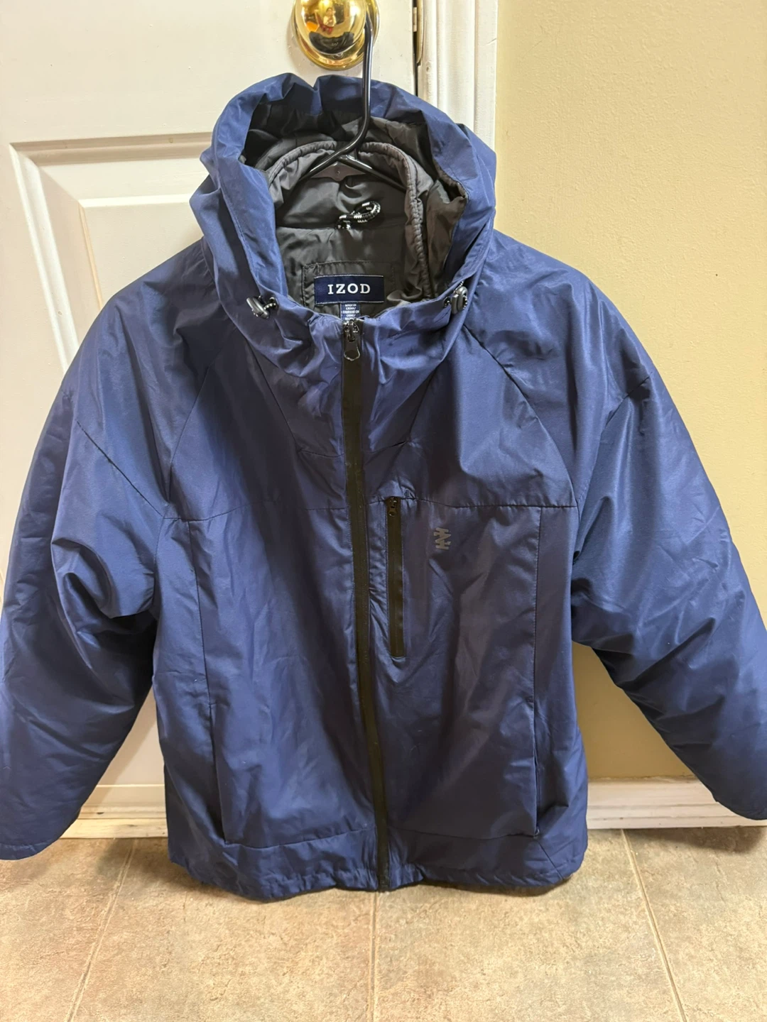 IZOD Men's Blue Hooded Jacket
