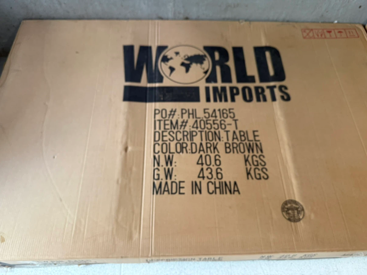 World Imports Dark Brown Table