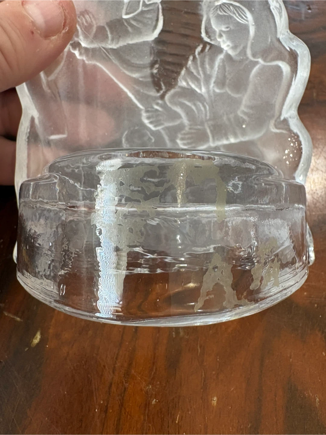 Frosted Glass Nativity Scene Candle Holder - photo 4