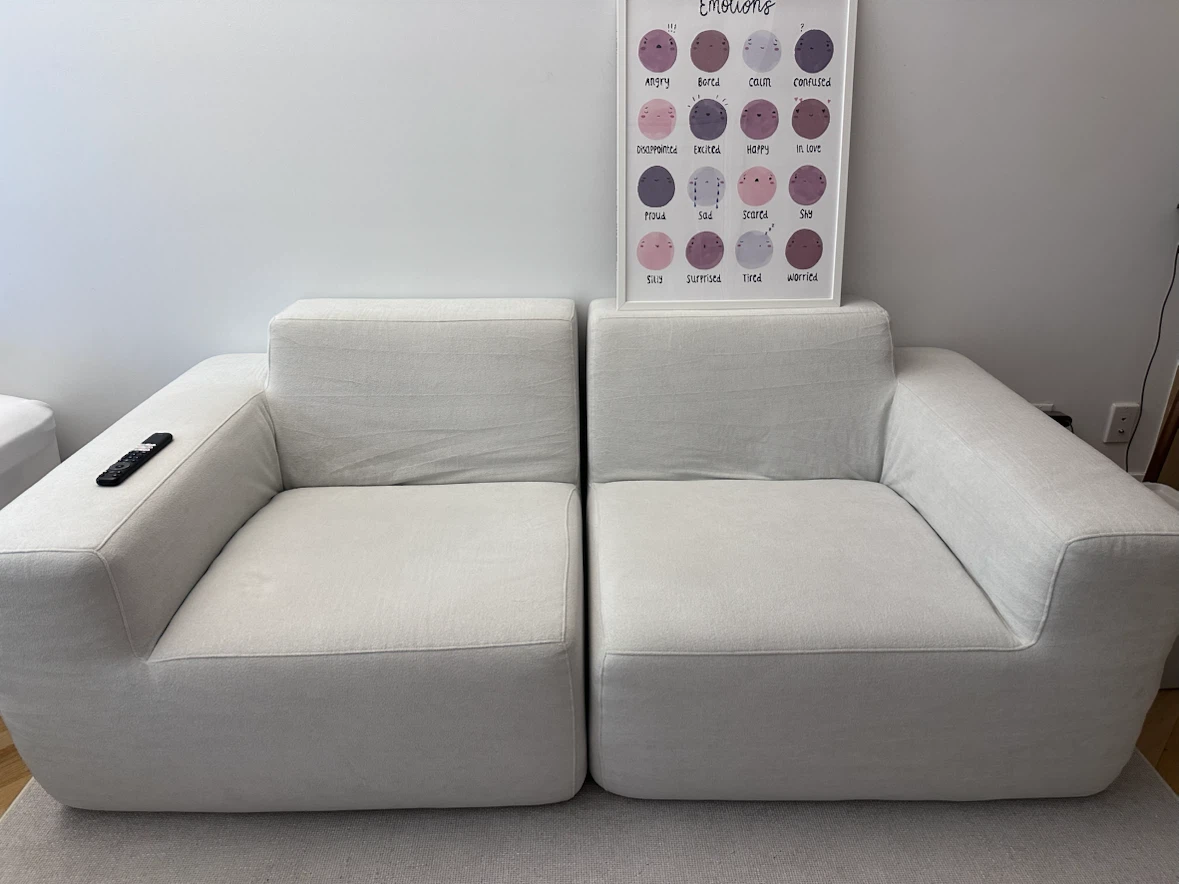 White Modular Sofa - photo 2