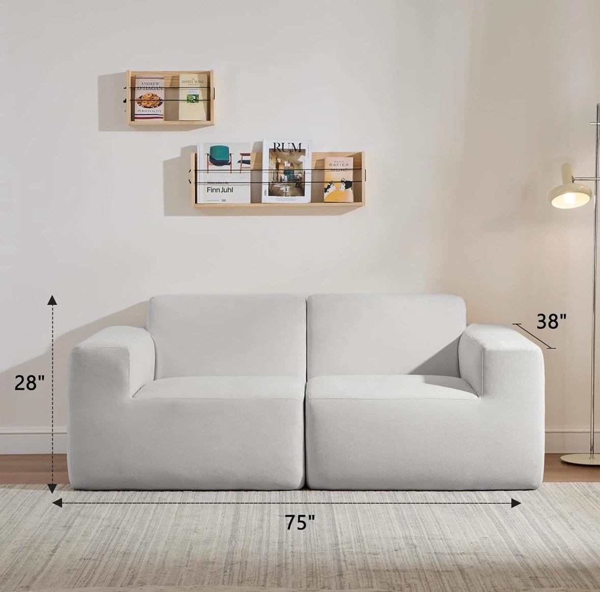 White Modular Sofa - photo 3