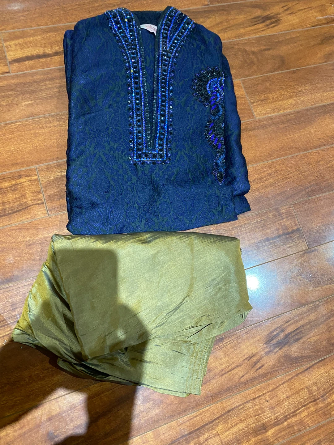 Embellished Blue Kurta with Pants