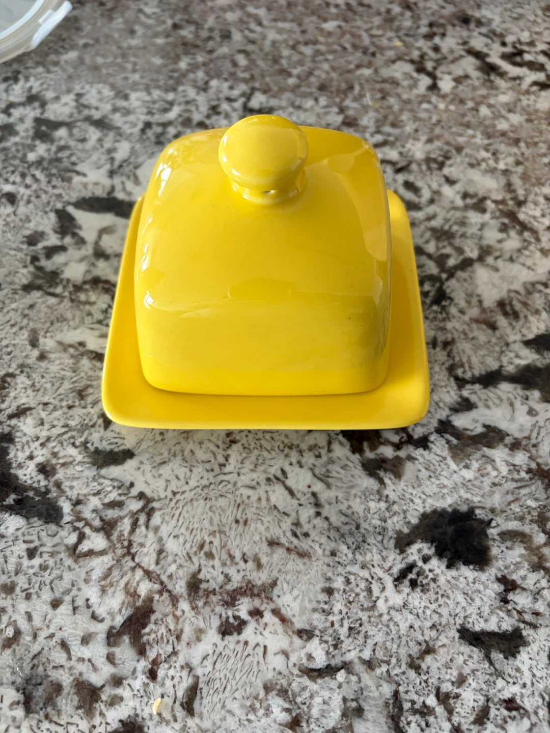 Butter Dish Yellow