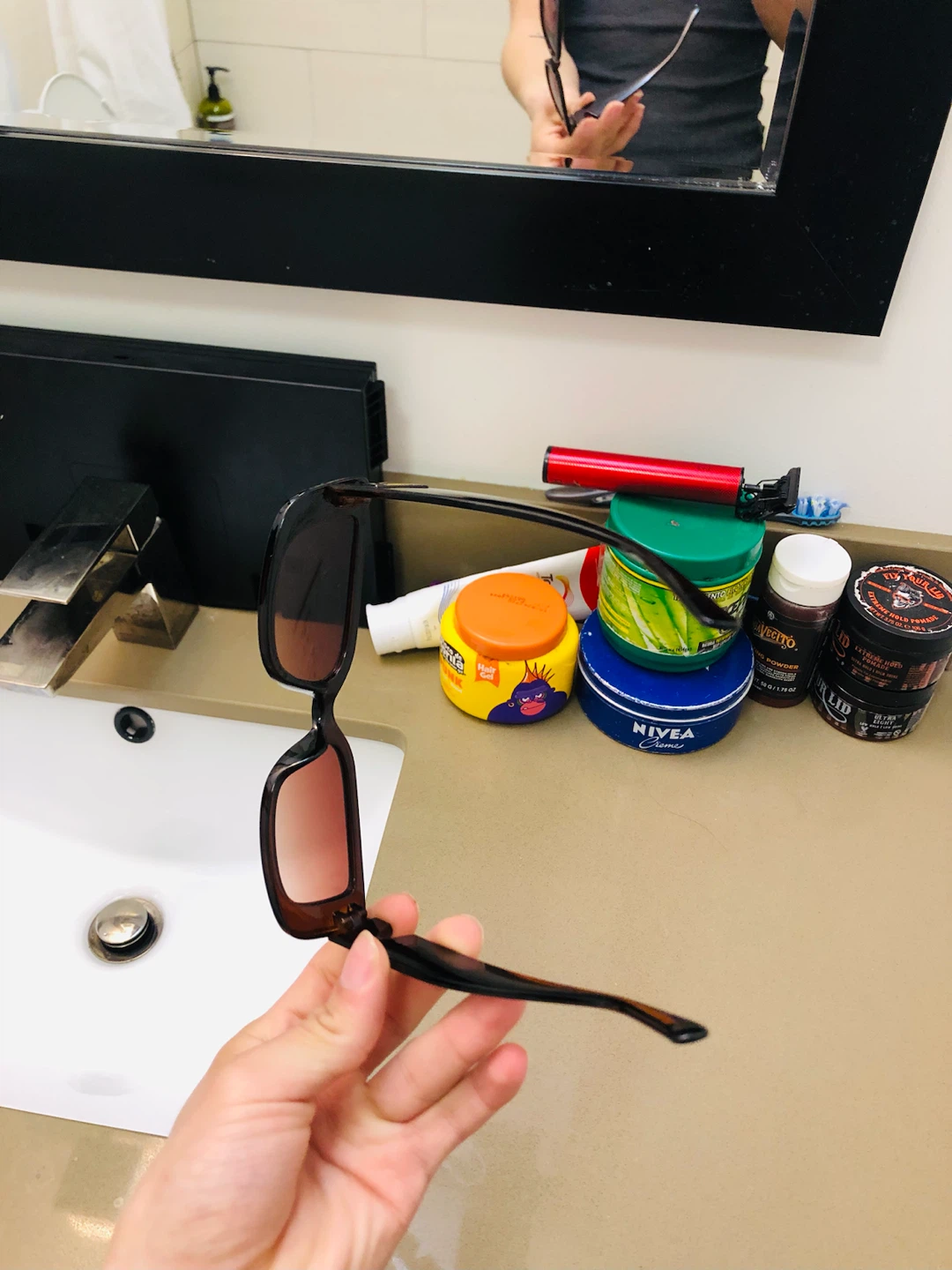Brown Rectangular Sunglasses - photo 3