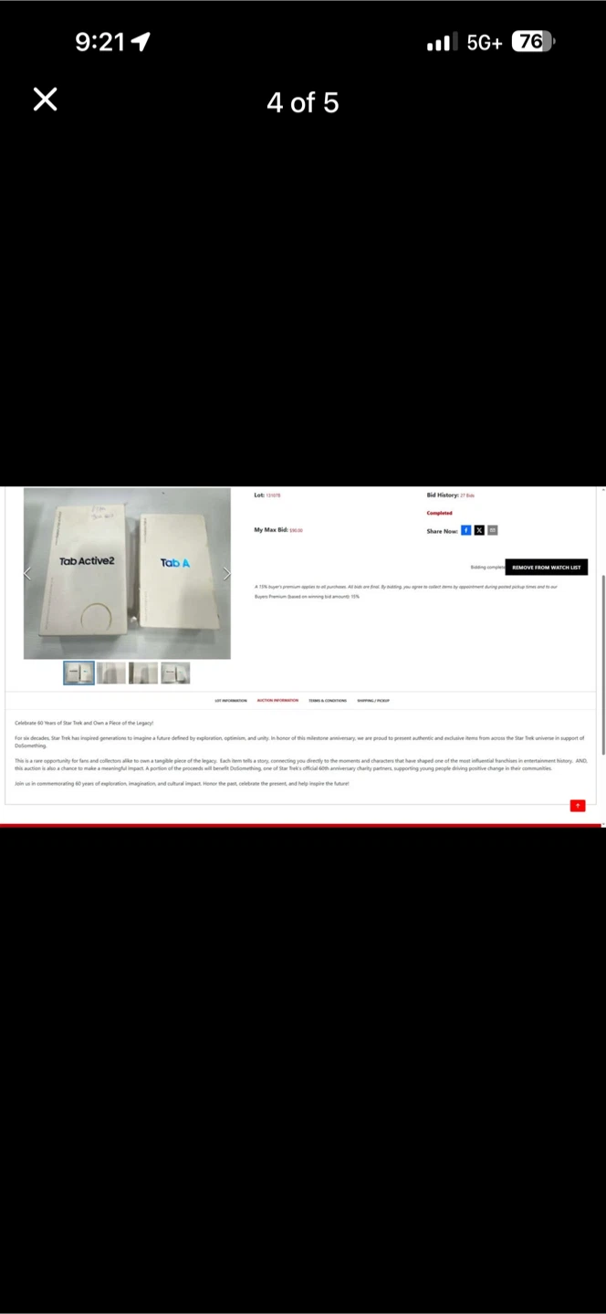 Prod Used Samsung Tab Active 2 - Star Trek Strange New Worlds - photo 4