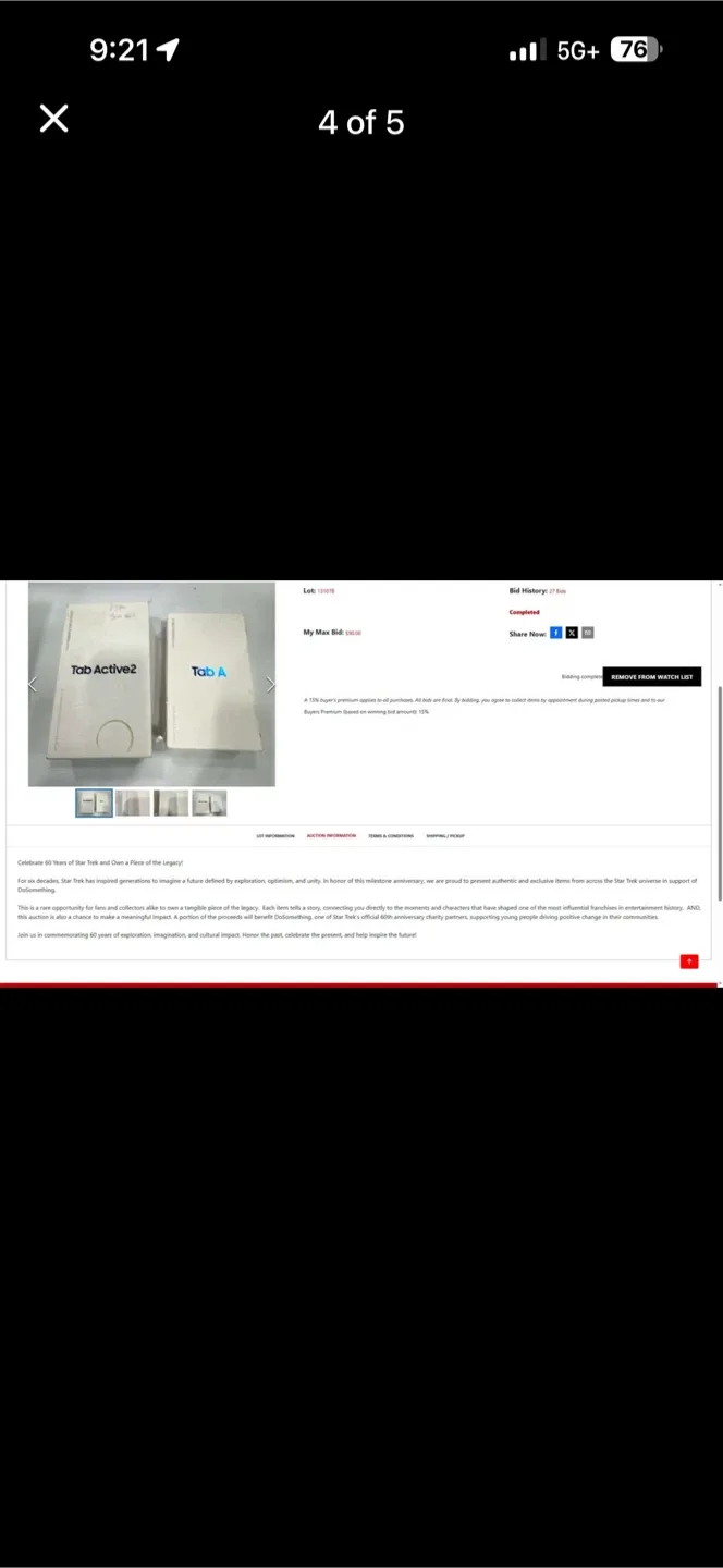 Prod Used Samsung Tab Active 2 - Star Trek Strange New Worlds - photo 4