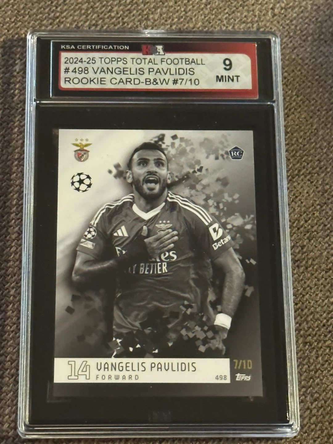 2024-25 Topps Vangelis Paulidis Rookie Card #498 B&W #7/10