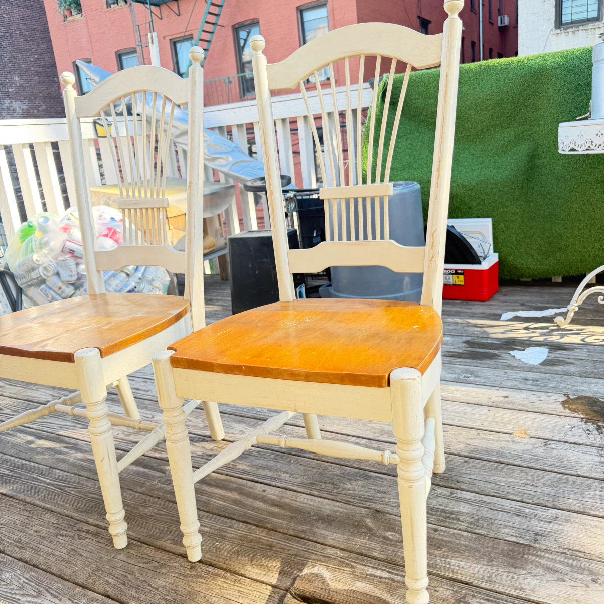 Set of 4 Wooden Dining Chairs - photo 4