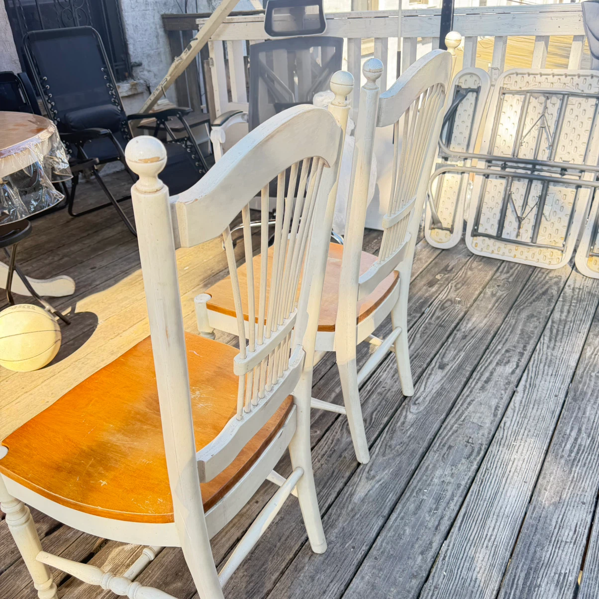 Set of 4 Wooden Dining Chairs - photo 5